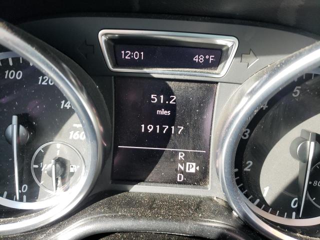 4JGDA5HB1CA086088 - 2012 MERCEDES-BENZ ML 350 4MATIC WHITE photo 9