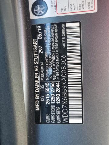 WDD7X6BB9KA008306 - 2019 MERCEDES-BENZ AMG GT 53 WHITE photo 12