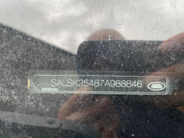 SALSK25487A988846 - 2007 LAND ROVER RANGE ROVE HSE GRAY photo 10