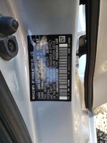 JHMGK5H53GX007465 - 2016 HONDA FIT LX SILVER photo 13