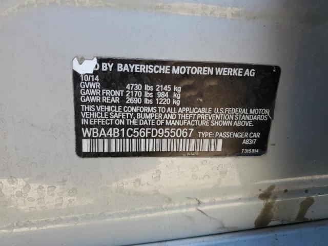 WBA4B1C56FD955067 - 2015 BMW 435 I GRAN COUPE SILVER photo 13
