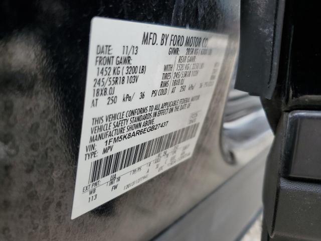 1FM5K8AR6EGB27437 - 2014 FORD EXPLORER POLICE INTERCEPTOR BLACK photo 12