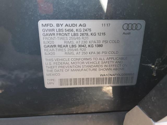 WA1CNAFYXJ2089853 - 2018 AUDI Q5 PRESTIGE BLUE photo 13