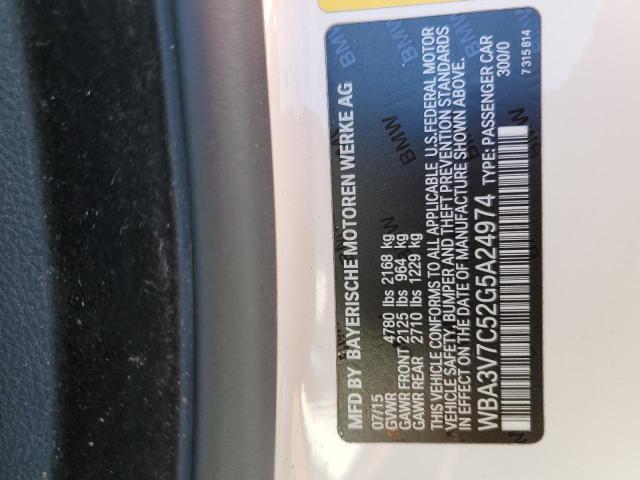 WBA3V7C52G5A24974 - 2016 BMW 428 I SULEV WHITE photo 12