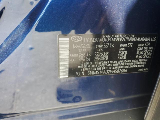 5NMS14AJ2PH587686 - 2023 HYUNDAI SANTA FE SE BLUE photo 12