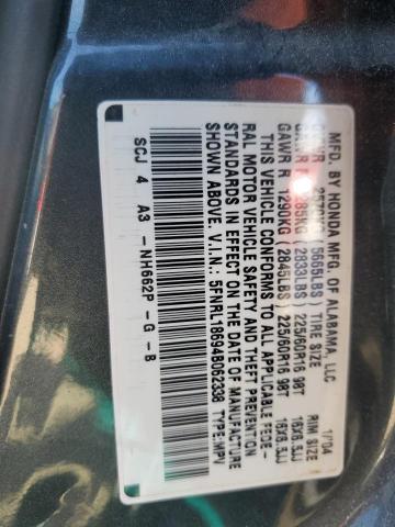 5FNRL18694B062338 - 2004 HONDA ODYSSEY EX BLUE photo 13