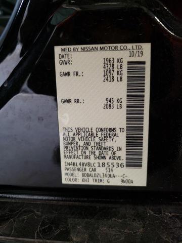 1N4BL4BV8LC185536 - 2020 NISSAN ALTIMA S BLACK photo 12