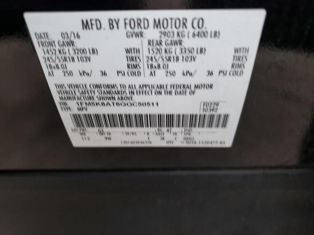 1FM5K8AT6GGC50511 - 2016 FORD EXPLORER POLICE INTERCEPTOR BLACK photo 13