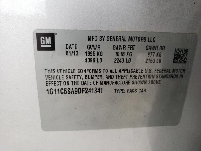 1G11C5SA9DF241341 - 2013 CHEVROLET MALIBU 1LT SILVER photo 13