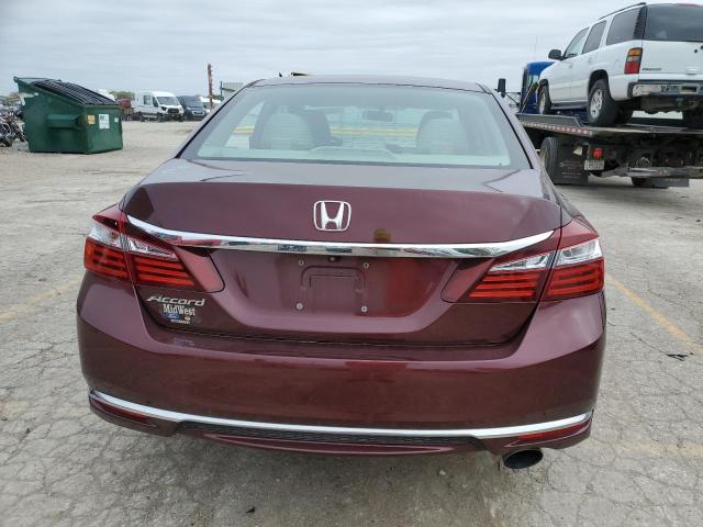 1HGCR2F32GA135633 - 2016 HONDA ACCORD LX MAROON photo 6