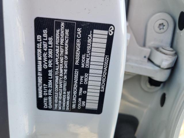 SJKCH5CR2HA035221 - 2017 INFINITI QX30 BASE أبيض صورة 13