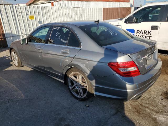 WDDGF4HB5CR234375 - 2012 MERCEDES-BENZ C 250 SILVER photo 2