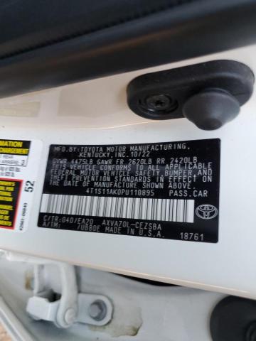 4T1S11AK0PU110895 - 2023 TOYOTA CAMRY SE NIGHT SHADE WHITE photo 12