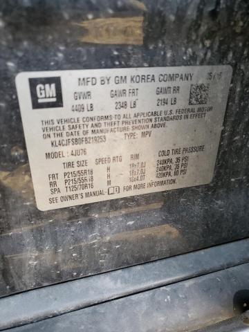 KL4CJFSB0FB219253 - 2015 BUICK ENCORE CONVENIENCE 黑色 照片 12