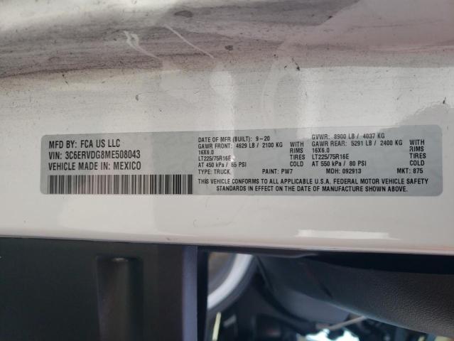 3C6ERVDG8ME508043 - 2021 RAM PROMASTER 2500 HIGH 白色 照片 13