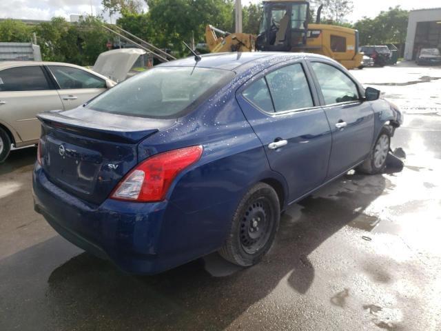 3N1CN7AP7KL874423 - 2019 NISSAN VERSA S BLUE photo 4