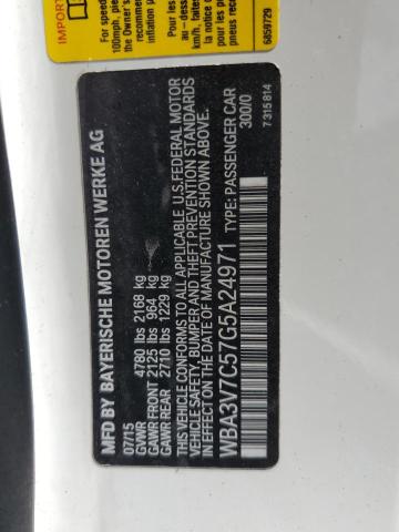WBA3V7C57G5A24971 - 2016 BMW 428 I SULEV WHITE photo 13