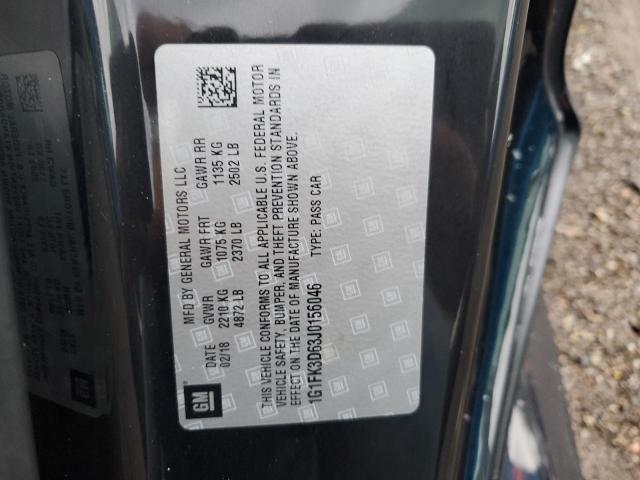 1G1FK3D63J0156046 - 2018 CHEVROLET CAMARO ZL1 黑色 照片 12