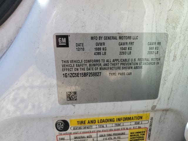 1G1ZC5E15BF258827 - 2011 CHEVROLET MALIBU 1LT 白色 照片 13
