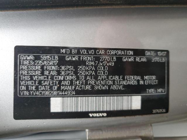 YV4CY982981444934 - 2008 VOLVO XC90 3.2 SILVER photo 13