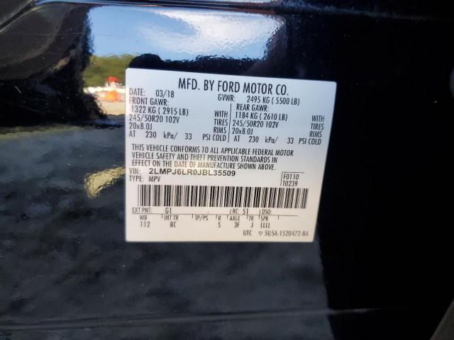 2LMPJ6LR0JBL35509 - 2018 LINCOLN MKX RESERVE Schwarz Foto 13