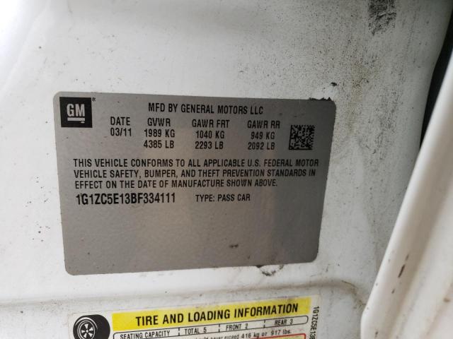 1G1ZC5E13BF334111 - 2011 CHEVROLET MALIBU 1LT 白色 照片 12