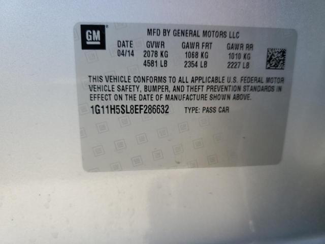 1G11H5SL8EF286632 - 2014 CHEVROLET MALIBU LTZ 银色 照片 12