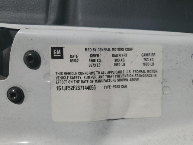 1G1JF52F237144056 - 2003 CHEVROLET CAVALIER LS WHITE photo 12