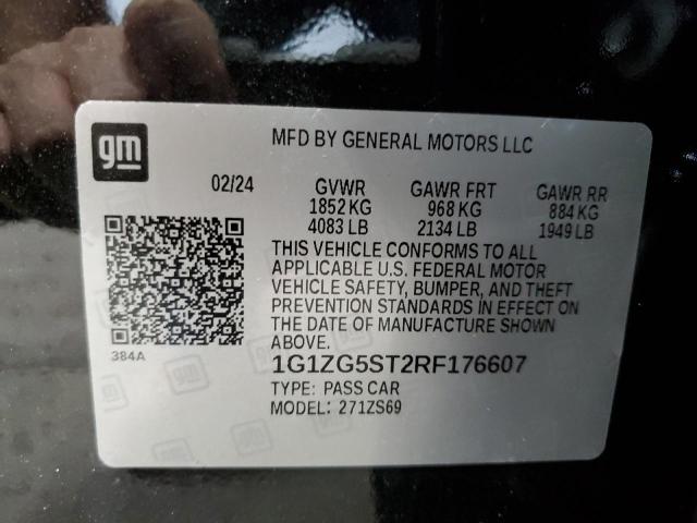 1G1ZG5ST2RF176607 - 2024 CHEVROLET MALIBU RS 黑色 照片 12