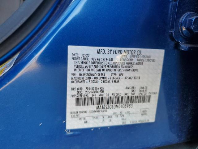 MAJ6S3GL0MC408983 - 2021 FORD ECOSPORT SE Mavi foto 14