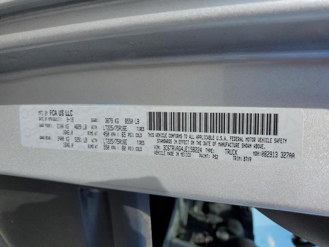 3C6TRVAG4JE158224 - 2018 RAM PROMASTER 1500 STANDARD Արծաթագույն լուսանկար 13