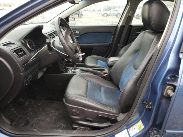 3FAHP07Z59R129339 - 2009 FORD FUSION SE BLUE photo 7