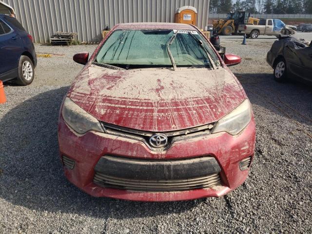 5YFBURHE8EP137783 - 2014 TOYOTA COROLLA L MAROON photo 5