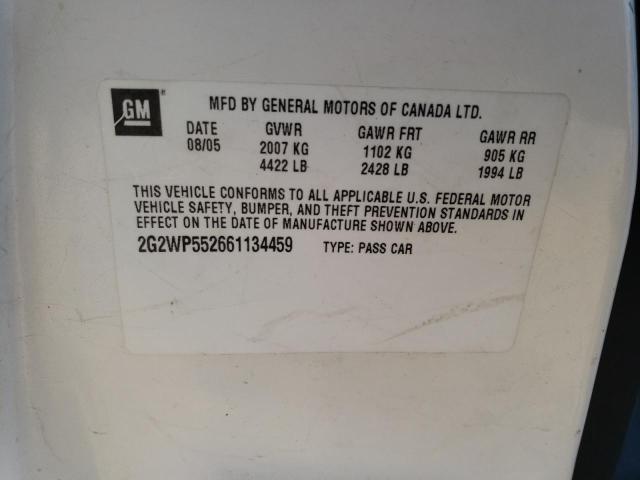 2G2WP552661134459 - 2006 PONTIAC GRAND PRIX 白色 照片 12