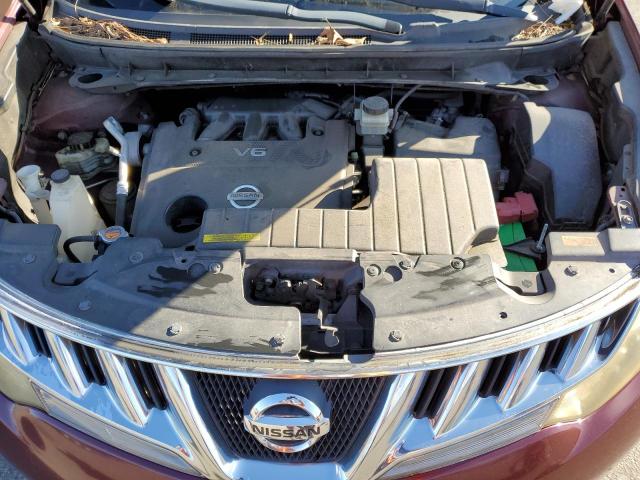 JN8AZ18W69W138245 - 2009 NISSAN MURANO S BURGUNDY photo 12