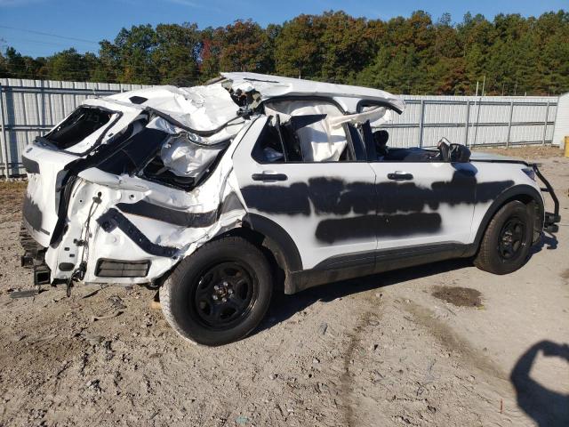 1FM5K8AC5NGA01856 - 2022 FORD EXPLORER POLICE INTERCEPTOR WHITE photo 3