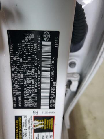 4T4BF1FK0DR312857 - 2013 TOYOTA CAMRY L WHITE photo 12