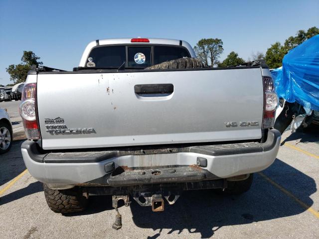 5TELU42N49Z605055 - 2009 TOYOTA TACOMA DOUBLE CAB SILVER photo 6