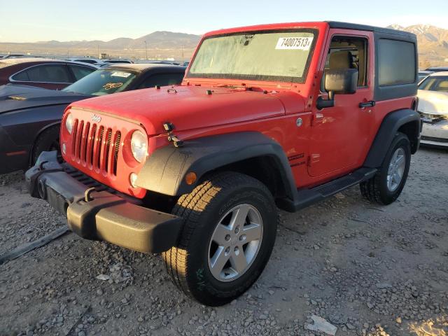 1C4AJWAGXFL572295 - 2015 JEEP WRANGLER SPORT RED photo 1