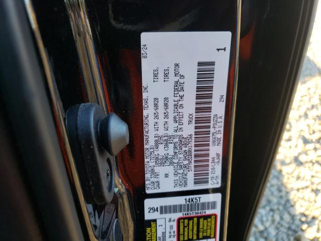 5TFMA5DB8RX179366 - 2024 TOYOTA TUNDRA CREWMAX PLATINUM შავი ფოტო 12