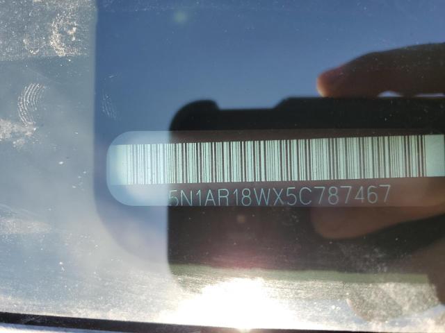 5N1AR18WX5C787467 - 2005 NISSAN PATHFINDER LE BLACK photo 13