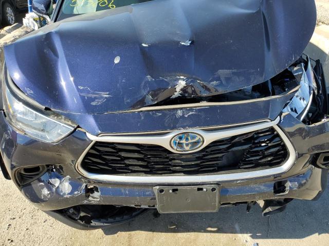 5TDHBRCH2LS513206 - 2020 TOYOTA HIGHLANDER HYBRID XLE BLUE photo 11