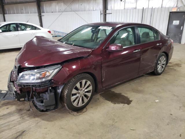 1HGCR2F89FA015676 - 2015 HONDA ACCORD EXL MAROON photo 1