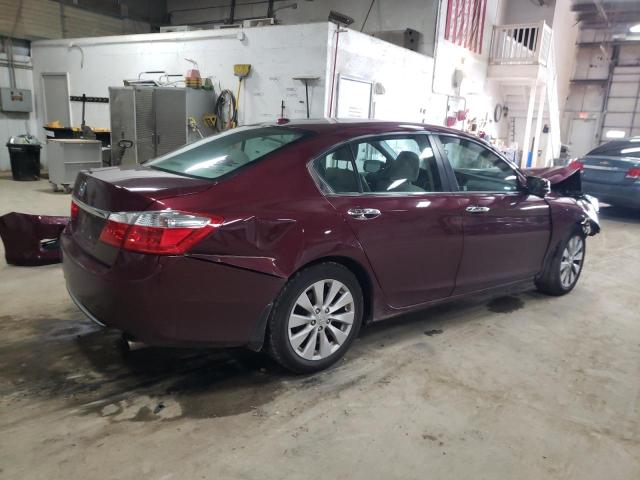 1HGCR2F89FA015676 - 2015 HONDA ACCORD EXL MAROON photo 3