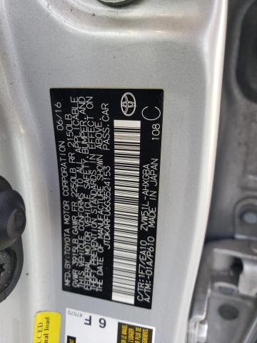 JTDKARFU6G3524153 - 2016 TOYOTA PRIUS SILVER photo 12