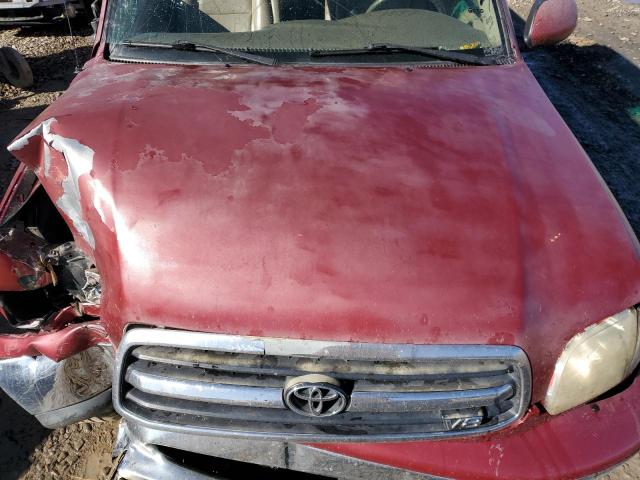 5TBRT38112S329540 - 2002 TOYOTA TUNDRA ACCESS CAB LIMITED RED photo 11