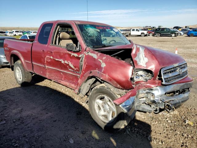 5TBRT38112S329540 - 2002 TOYOTA TUNDRA ACCESS CAB LIMITED RED photo 4