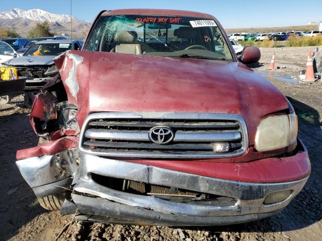 5TBRT38112S329540 - 2002 TOYOTA TUNDRA ACCESS CAB LIMITED RED photo 5