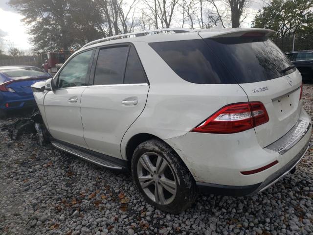 4JGDA5HB4DA154692 - 2013 MERCEDES-BENZ ML 350 4MATIC WHITE photo 2