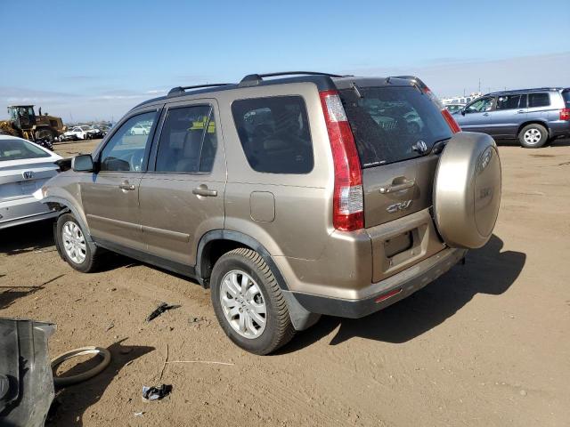 JHLRD78996C034410 - 2006 HONDA CR-V SE GOLD photo 2